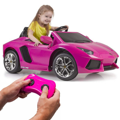 FEBER Lamborghini Aventador Pink Electric Car 6V 3+