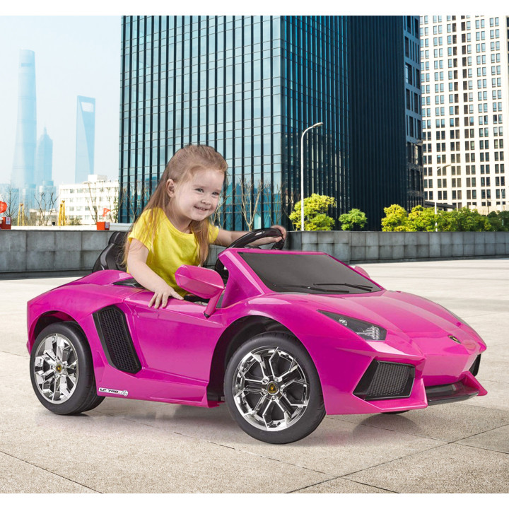 FEBER Lamborghini Aventador Pink Electric Car 6V 3+