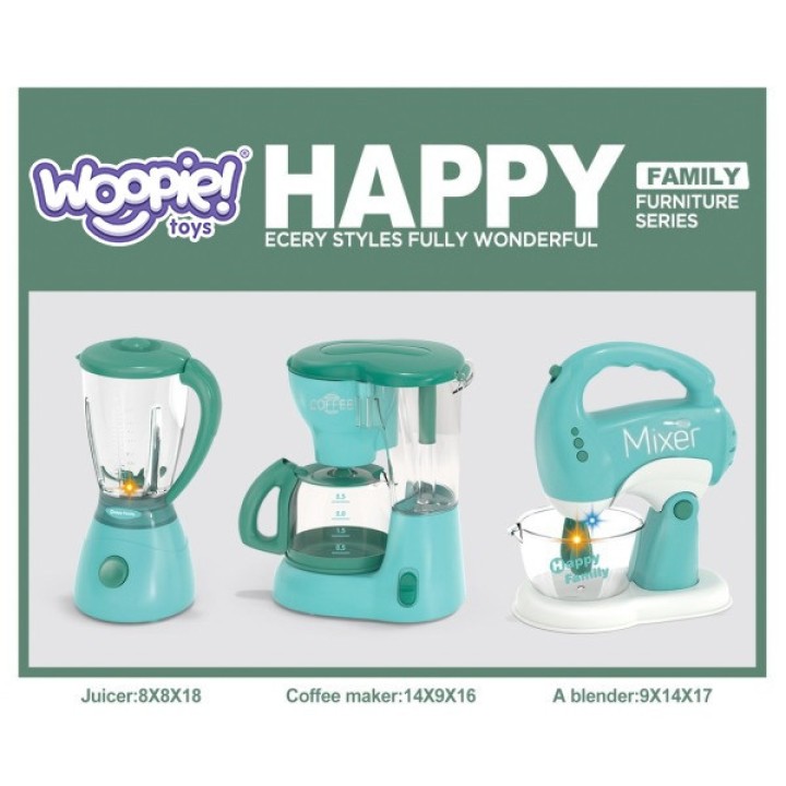 WOOPIE 3-in-1 Children's Household Appliances Set: Mixer, Blender, Kitchen Robot