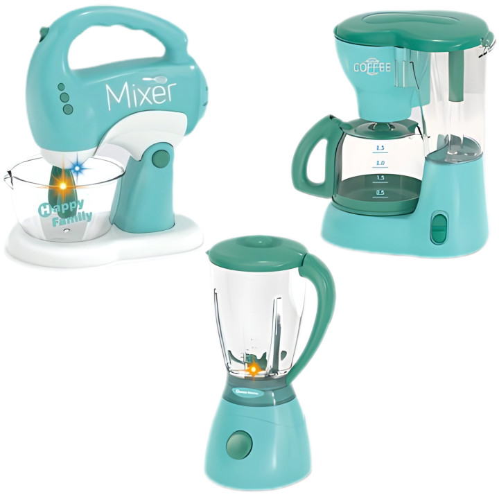 WOOPIE 3-in-1 Children's Household Appliances Set: Mixer, Blender, Kitchen Robot