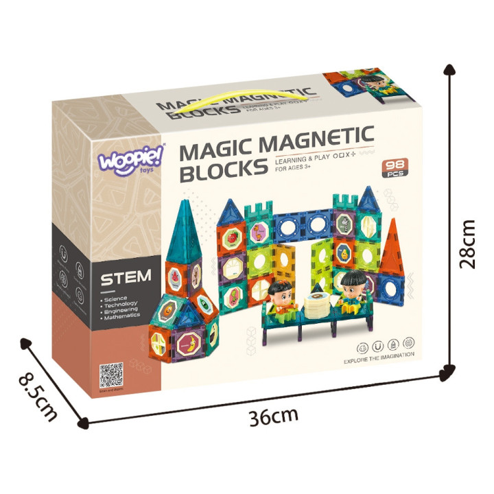 WOOPIE Magnetic Blocks Castle 98 pcs.