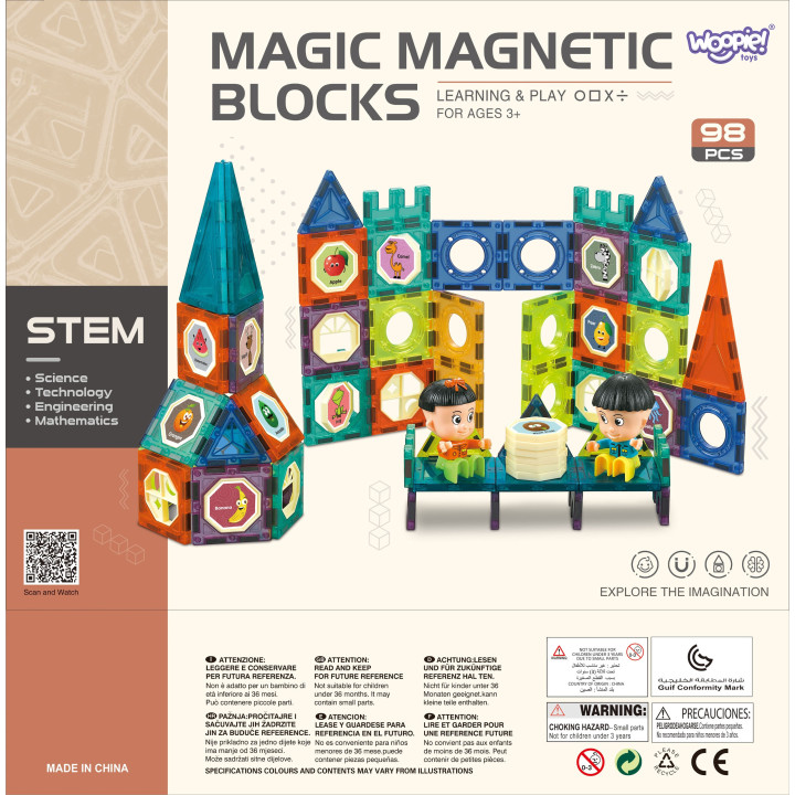 WOOPIE Magnetic Blocks Castle 98 pcs.