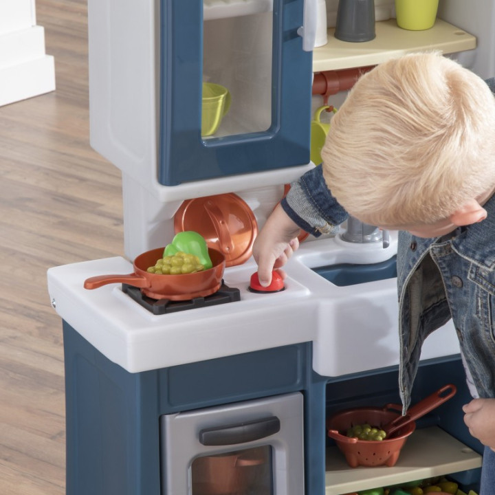 STEP2 Modern Realistic Kids Kitchen with Lots of Accessories