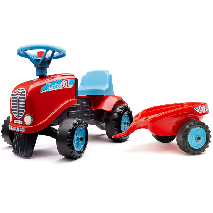 FALK Ride-on Tractor Go! with Trailer Red 1-3 years