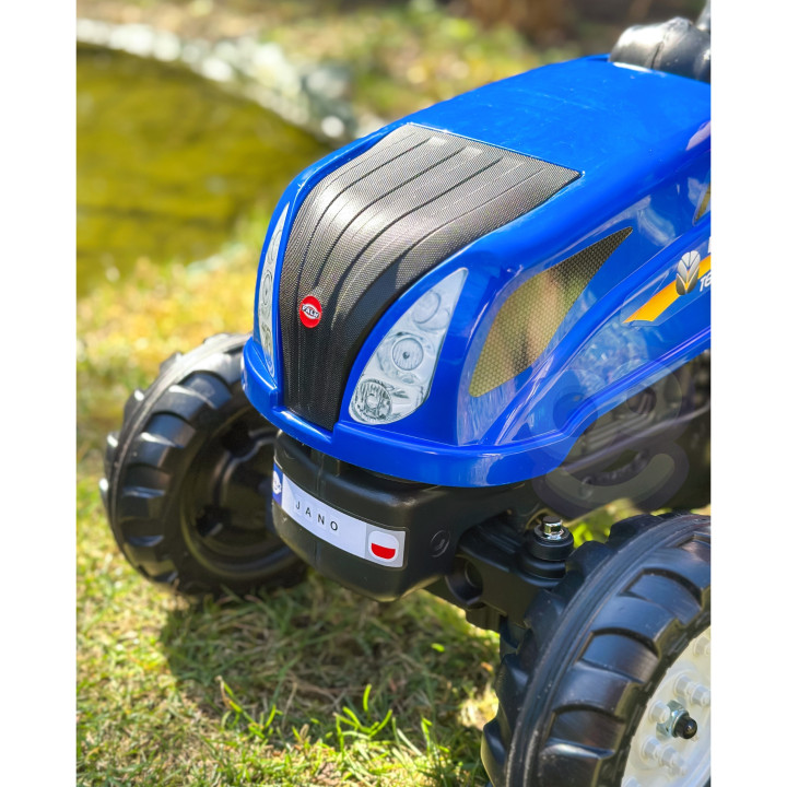 FALK Traktor na Pedały New Holland Duży z Przyczepką + Otwierana Maska od 2 lat