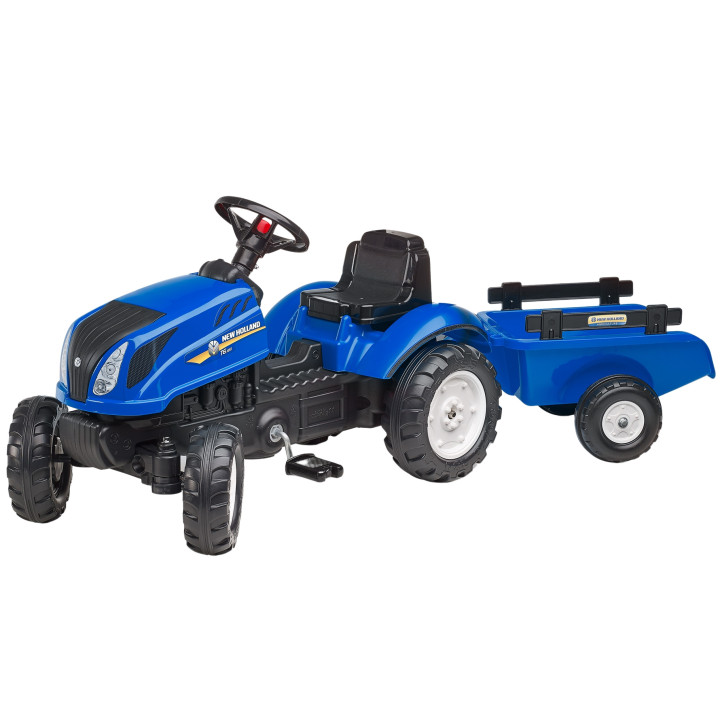 FALK New Holland Pedal Tractor with Trailer and Opening Bonnet 2-5 years