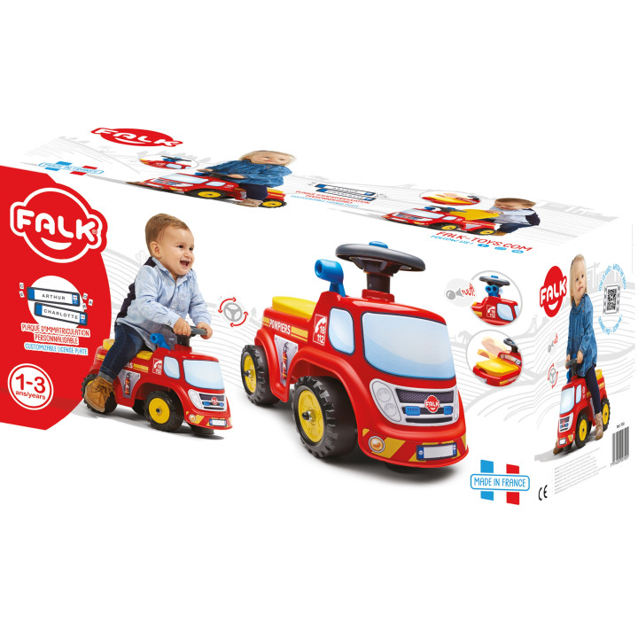 FALK Ride-on Fire Truck with Horn from 1 year