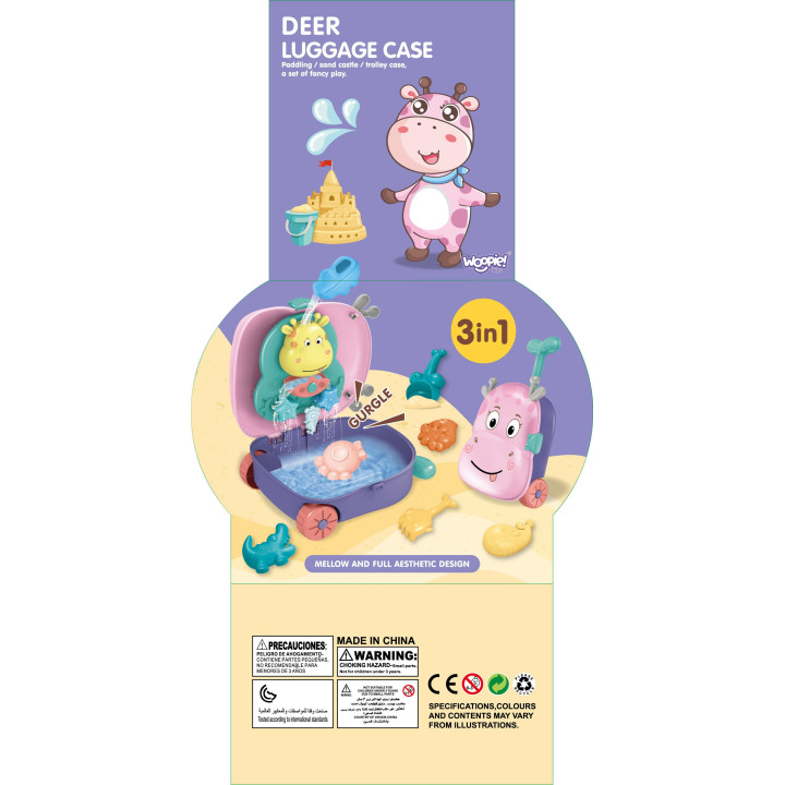 WOOPIE 3-in-1 Sandbox Set: Deer Suitcase + Water Toy