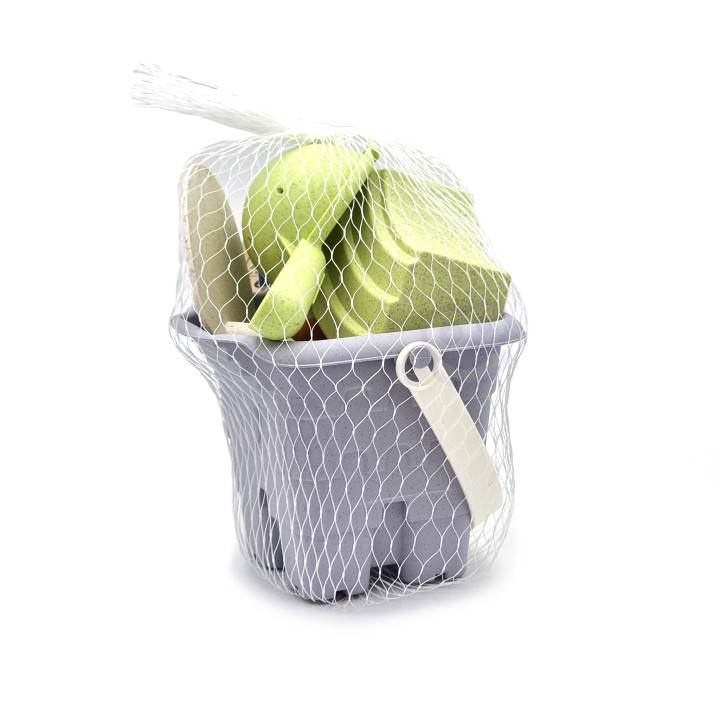 WOOPIE GREEN Sand Bucket Tower Set 8 pieces BIODEGRADABLE ORGANIC MATERIAL