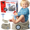 BIG New Bobby Car Nocnik Autko z Kierownicą Szary dla Dziecka