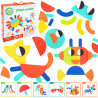 WOOPIE GREEN Wooden Montessori Puzzle 40 Patterns to Recreate 55 Pieces FSC Certified