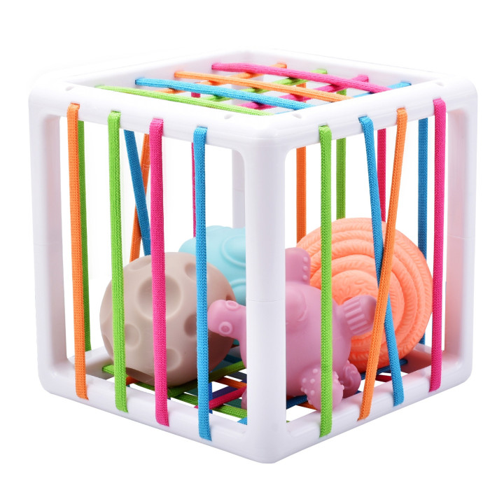 WOOPIE BABY Flexible Sensory Cube Sorter for Children Crazy Shapes 5 pcs.