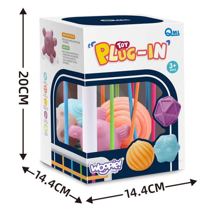 WOOPIE BABY Flexible Sensory Cube Sorter for Children Crazy Shapes 5 pcs.