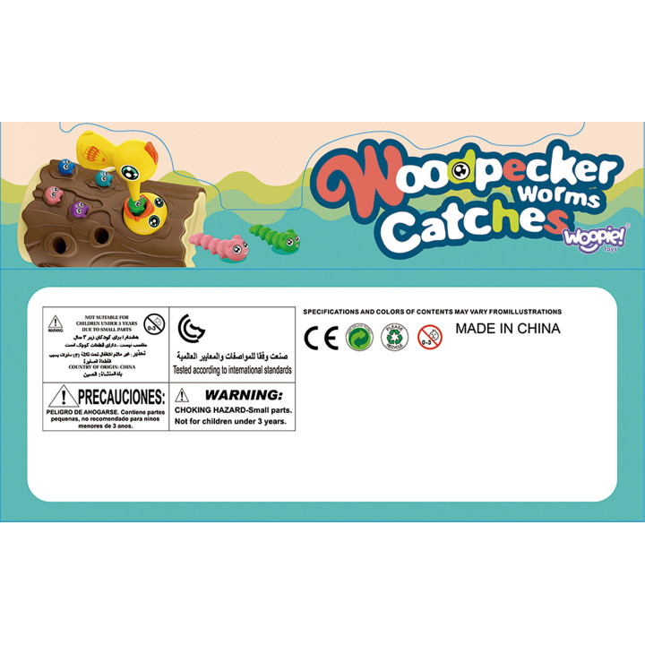 WOOPIE Magnetic Arcade Game Catch the Bug 2 Woodpeckers + 10 Bugs