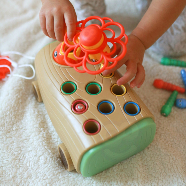 WOOPIE Arcade Game Woodpecker Bug Hammer 3in1 Stroller Puller for Babies