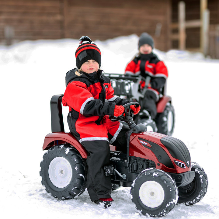 FALK Valtra S4 Burgundy Pedal Tractor with Trailer 3-7 years