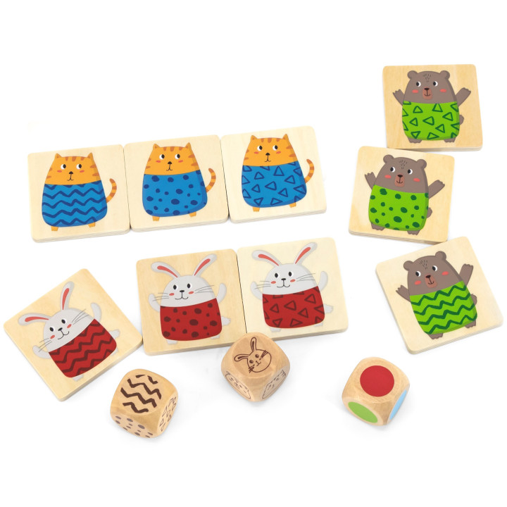 VIGA Wooden Puzzle Quick Match Game 27 pcs.