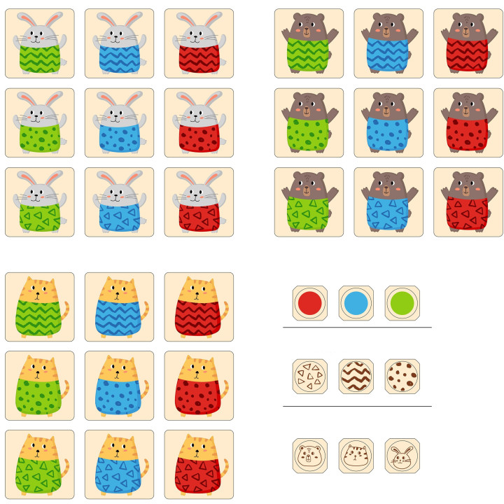 VIGA Wooden Puzzle Quick Match Game 27 pcs.