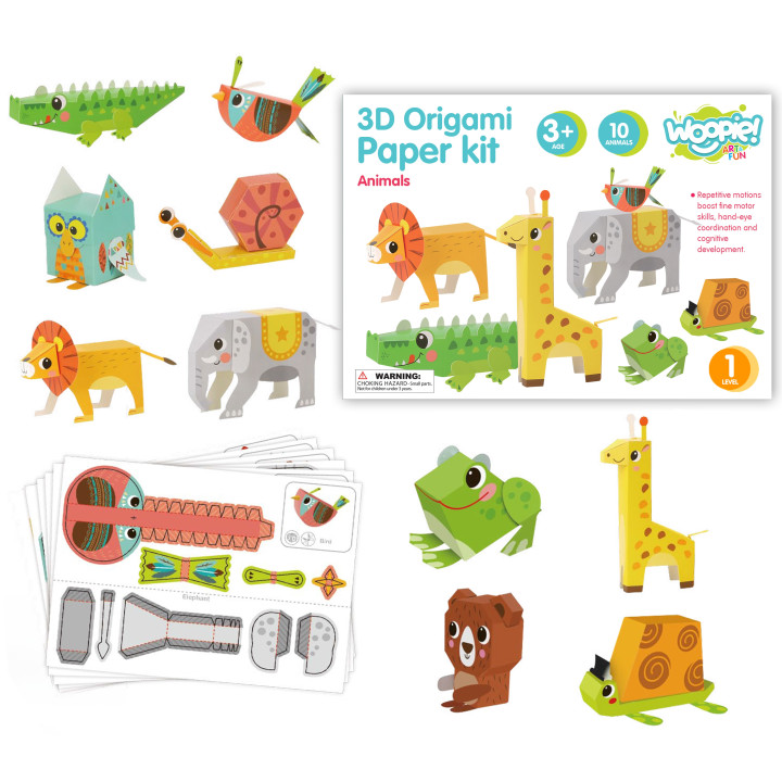 WOOPIE ART&FUN DIY 3D Origami Creative Kit 10 Animals