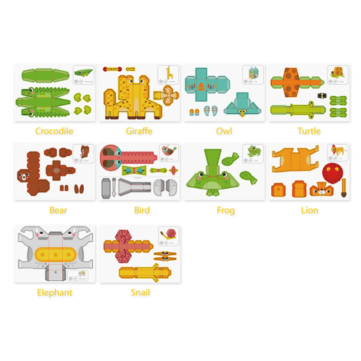 WOOPIE ART&FUN DIY 3D Origami Creative Kit 10 Animals