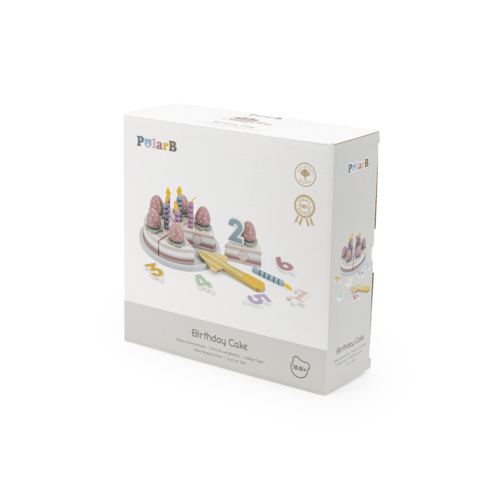 VIGA PolarB Wooden Cake Birthday Cake for Cutting