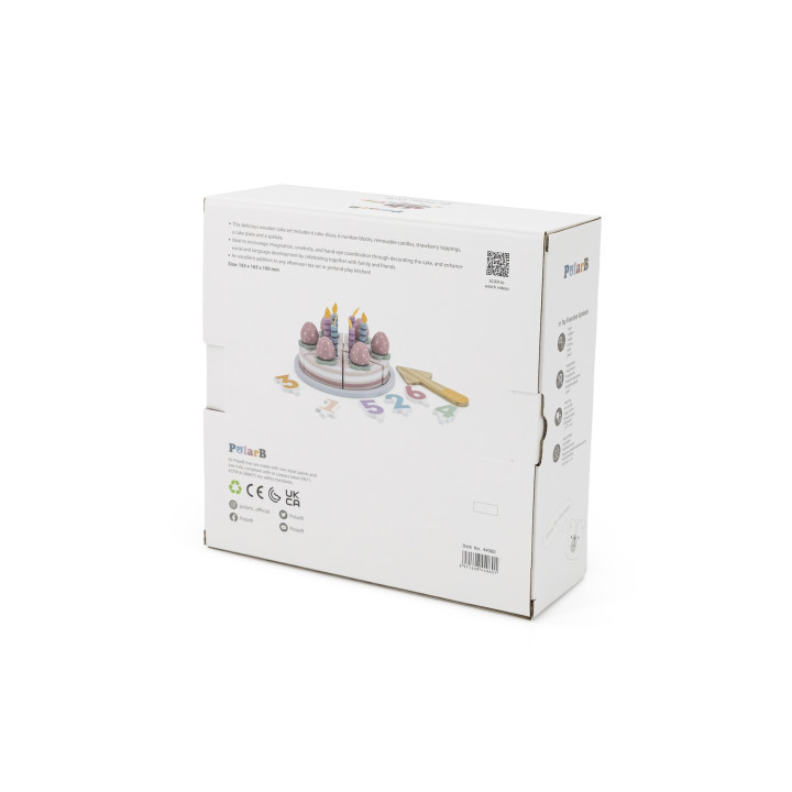 VIGA PolarB Wooden Cake Birthday Cake for Cutting