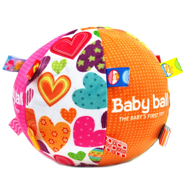 WOOPIE BABY Soft Sensory Ball Lady Label with Sew-in for Toddlers + Sound