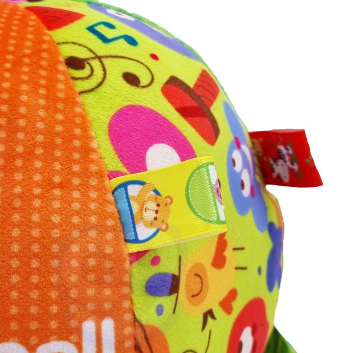 WOOPIE BABY Soft Sensory Ball Lady Label with Sew-in for Toddlers + Sound