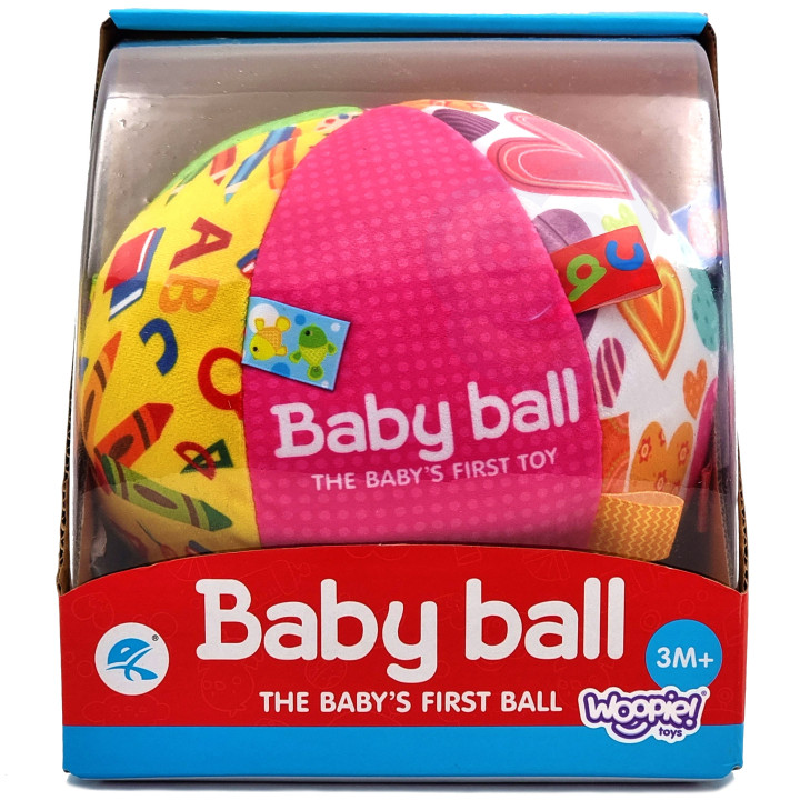 WOOPIE BABY Soft Sensory Ball Lady Label with Sew-in for Toddlers + Sound