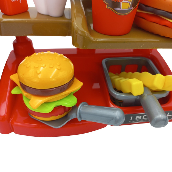 WOOPIE Fast Food XXL Shop Restaurant Cashier + Beverage Distributor
