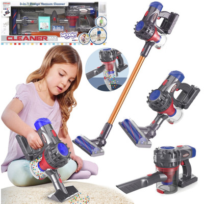 WOOPIE 3-in-1 Interactive Upright Vacuum Cleaner for Children with Suction Function