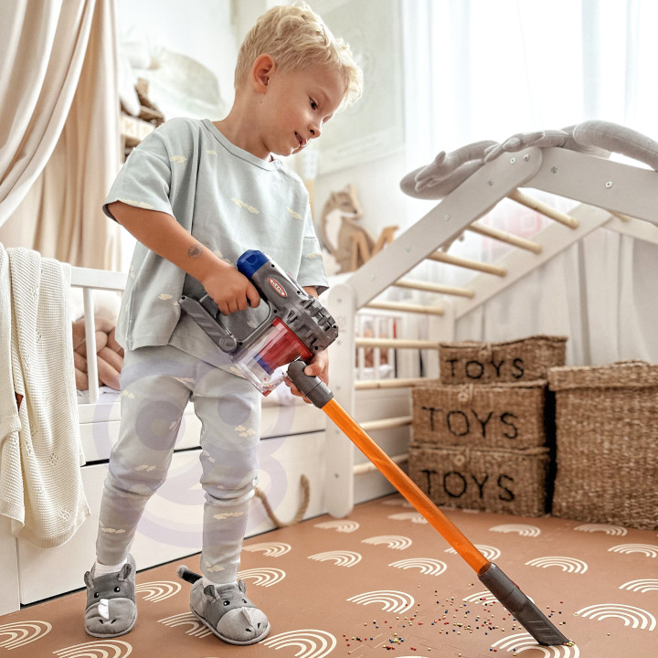 WOOPIE 3-in-1 Interactive Upright Vacuum Cleaner for Children with Suction Function