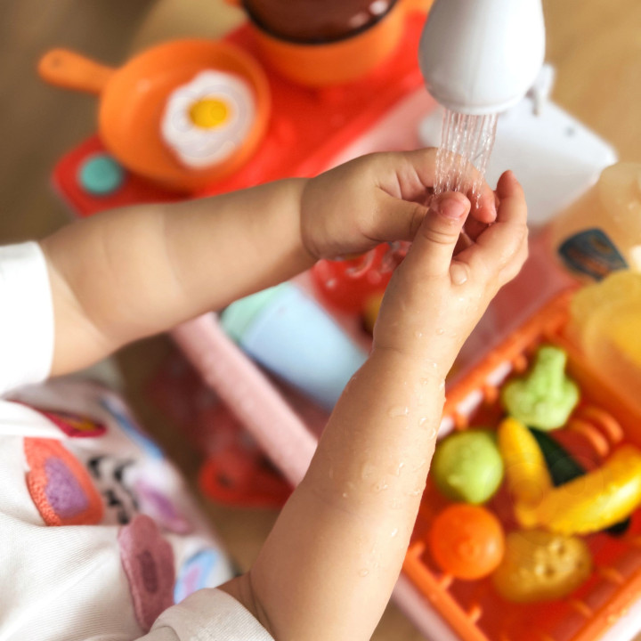 WOOPIE 2-in-1 Kitchen Sink for Kids Pink