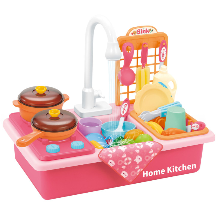WOOPIE 2-in-1 Kitchen Sink for Kids Pink