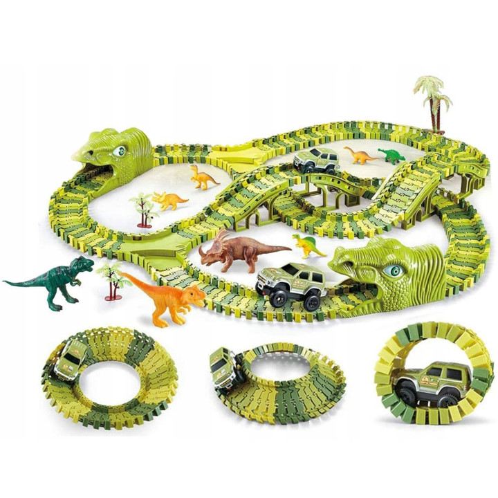 WOOPIE XXL Dinosaurs Car Track 240 pcs.