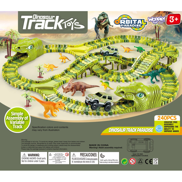 WOOPIE XXL Dinosaurs Car Track 240 pcs.
