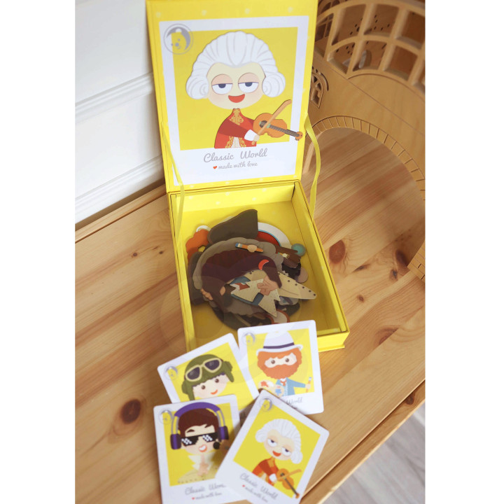 CLASSIC WORLD Magnetic Puzzle Fashion Photos Boys 32 pcs.
