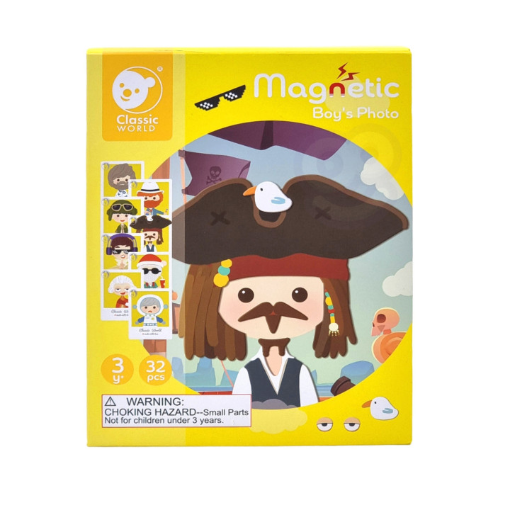 CLASSIC WORLD Magnetic Puzzle Fashion Photos Boys 32 pcs.