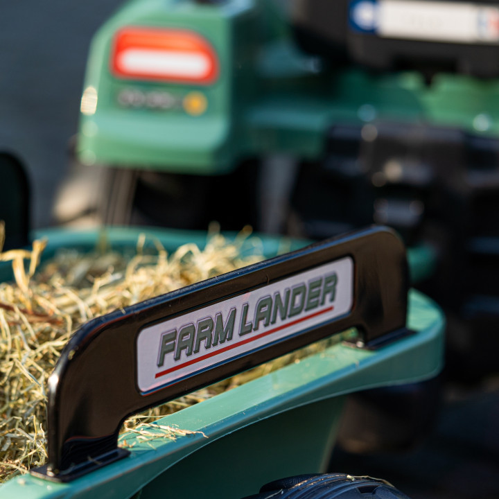 FALK Lander Green Pedal Tractor with Trailer for 3-7 Years