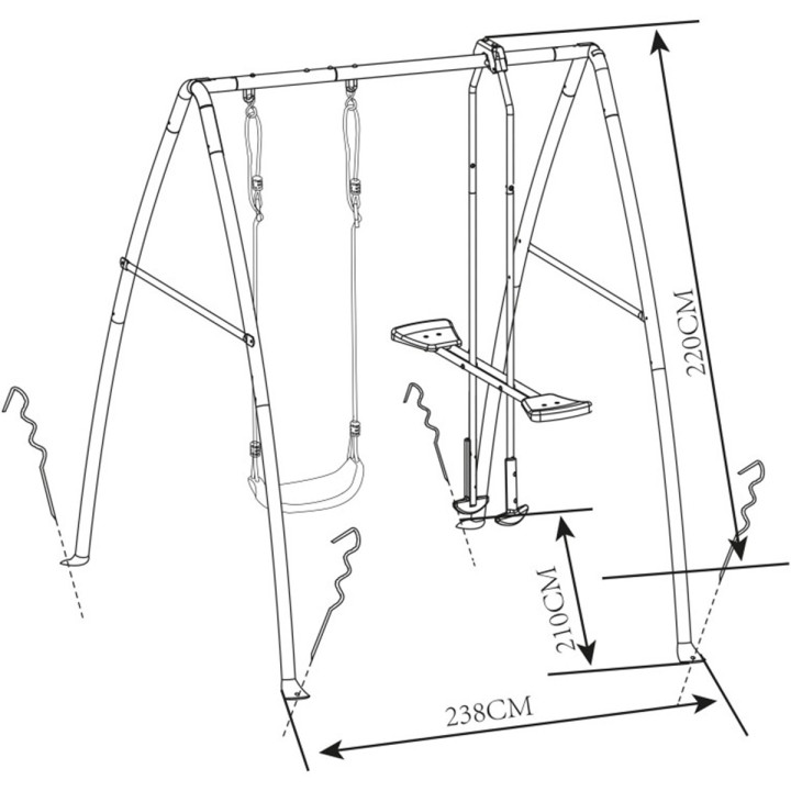 AXI Garden Swings with a Metal Frame for Children