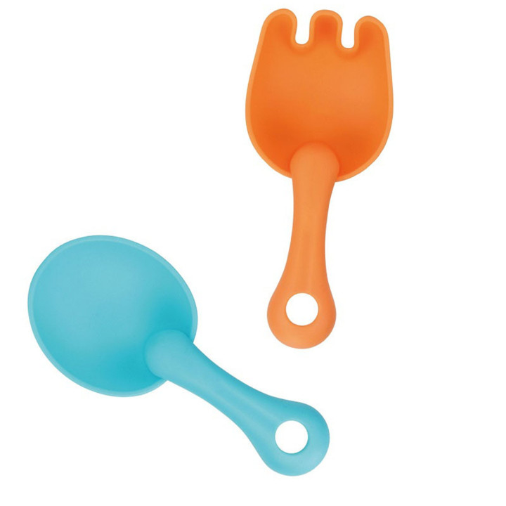 WOOPIE BABY Folding Bucket with Rake, Spatula, and Blue Molds Set