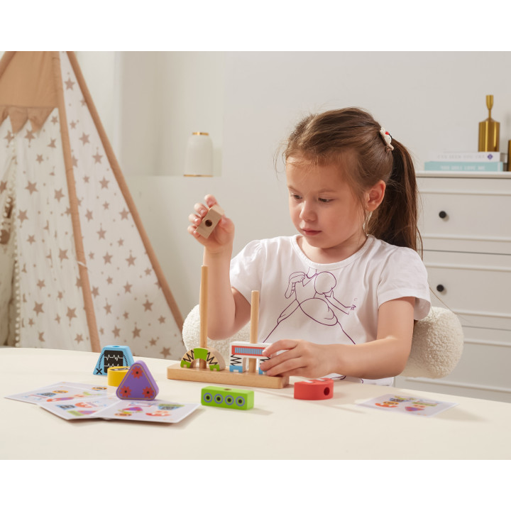 VIGA Robots Pyramid Puzzle + Patterns 8 pcs.