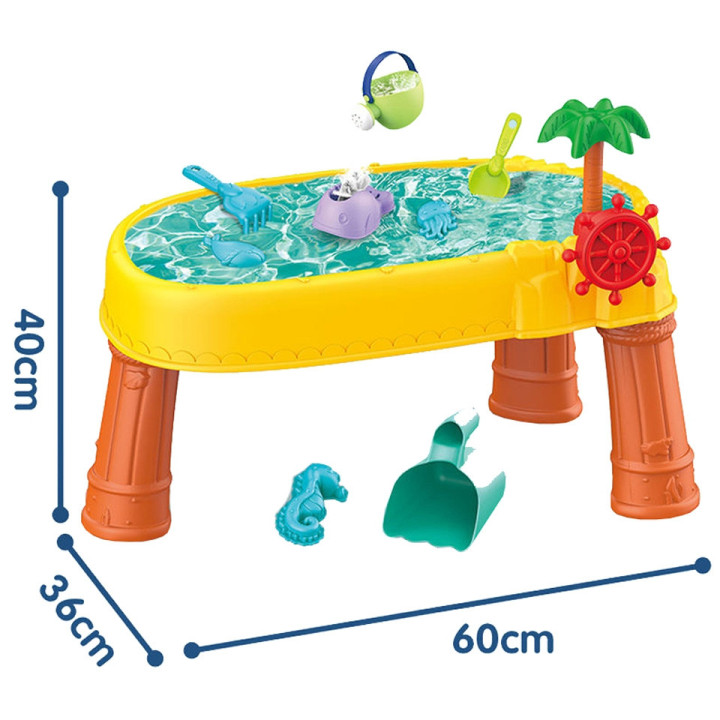 WOOPIE Water Table 2in1 Sandbox Pirate Ship 8 acc.