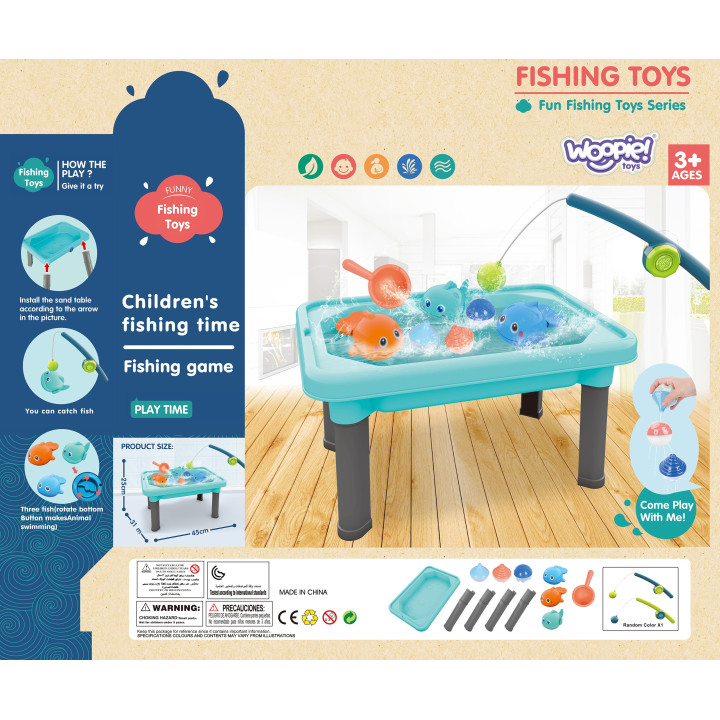 WOOPIE Water Table 3in1 Sandbox Game Fishing 6 pcs.
