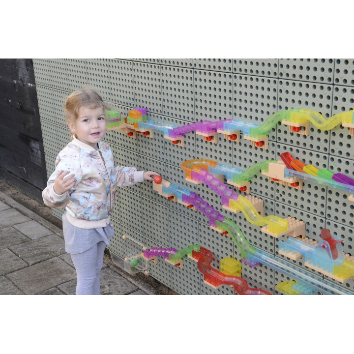 MASTERKIDZ Construction Set Ball Track for STEM Board 63 pcs.