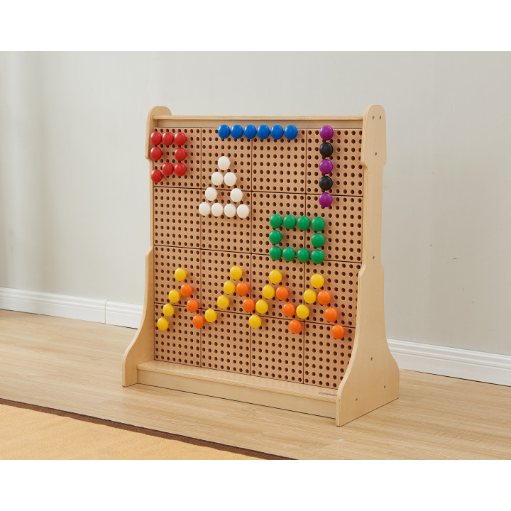 MASTERKIDZ Colorful Jumbo Pegs for STEM Board 64 Pcs - 8 Colors