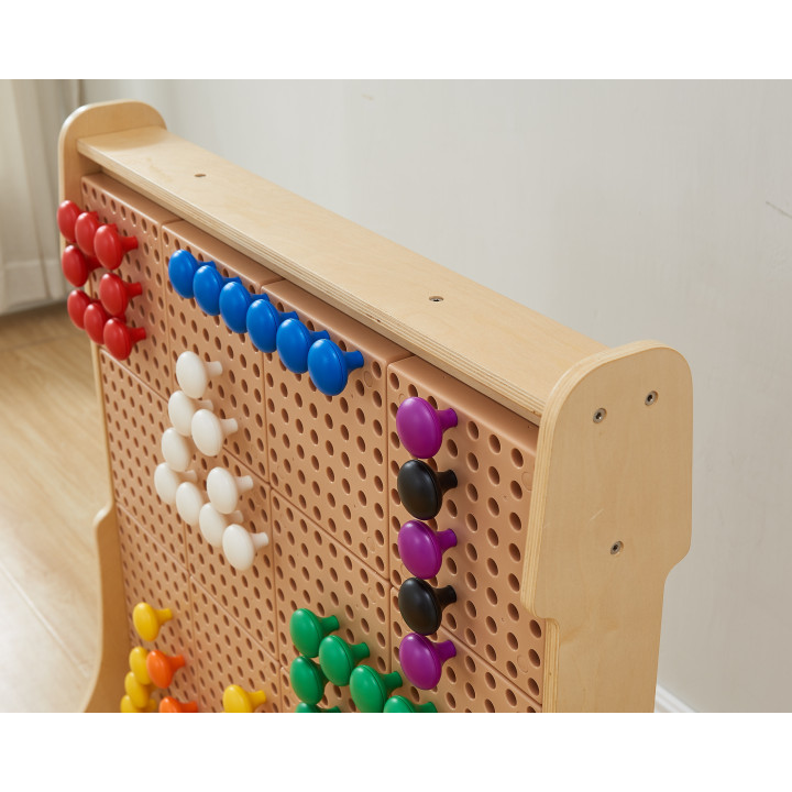 MASTERKIDZ Colorful Jumbo Pegs for STEM Board 64 Pcs - 8 Colors