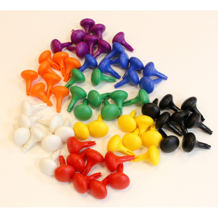 MASTERKIDZ Colorful Jumbo Pegs for STEM Board 64 Pcs - 8 Colors