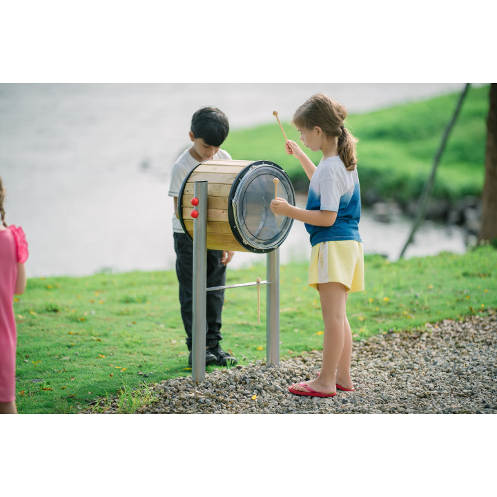CLASSIC WORLD EDU Set of XXL Drums 2 pcs. Garden Percussion Instrument