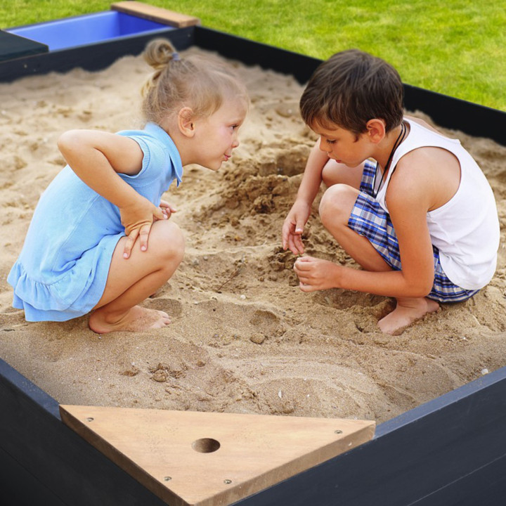 AXI Large Sandbox with Containers, Seat and Cover